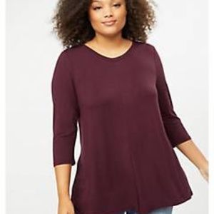 Lane Bryant 3/4-Sleeve Swing Tunic Tee